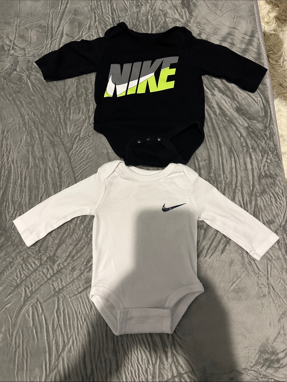 5/$25 Nike Baby Long-Sleeve One-Piece Bodysuit Set